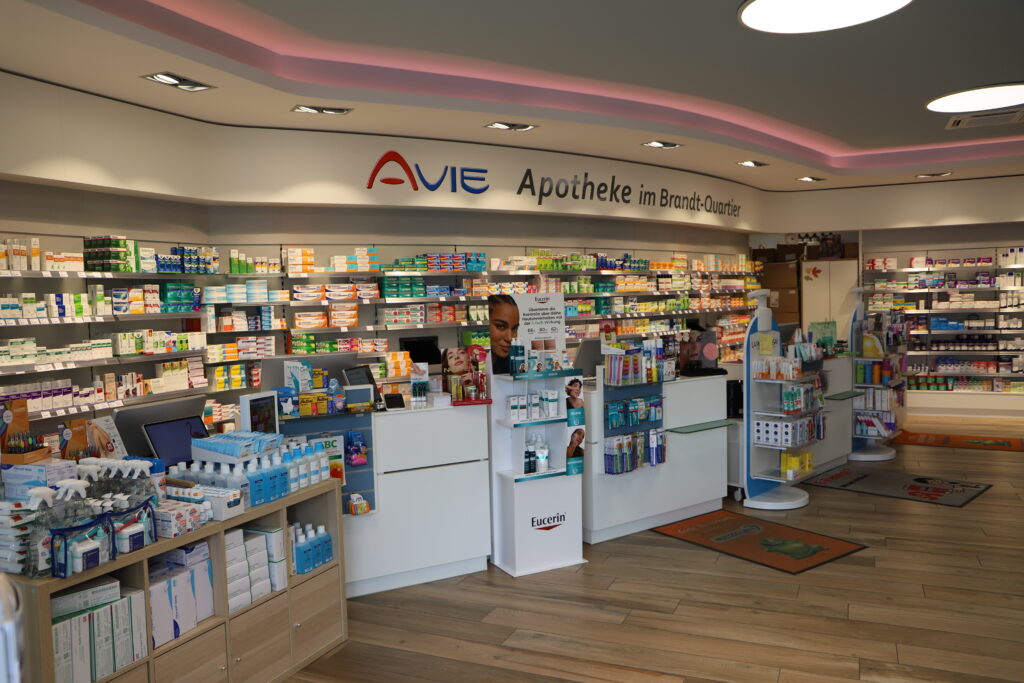 Filiale der AVIE Apotheke im Brandt-Quartier von Innen